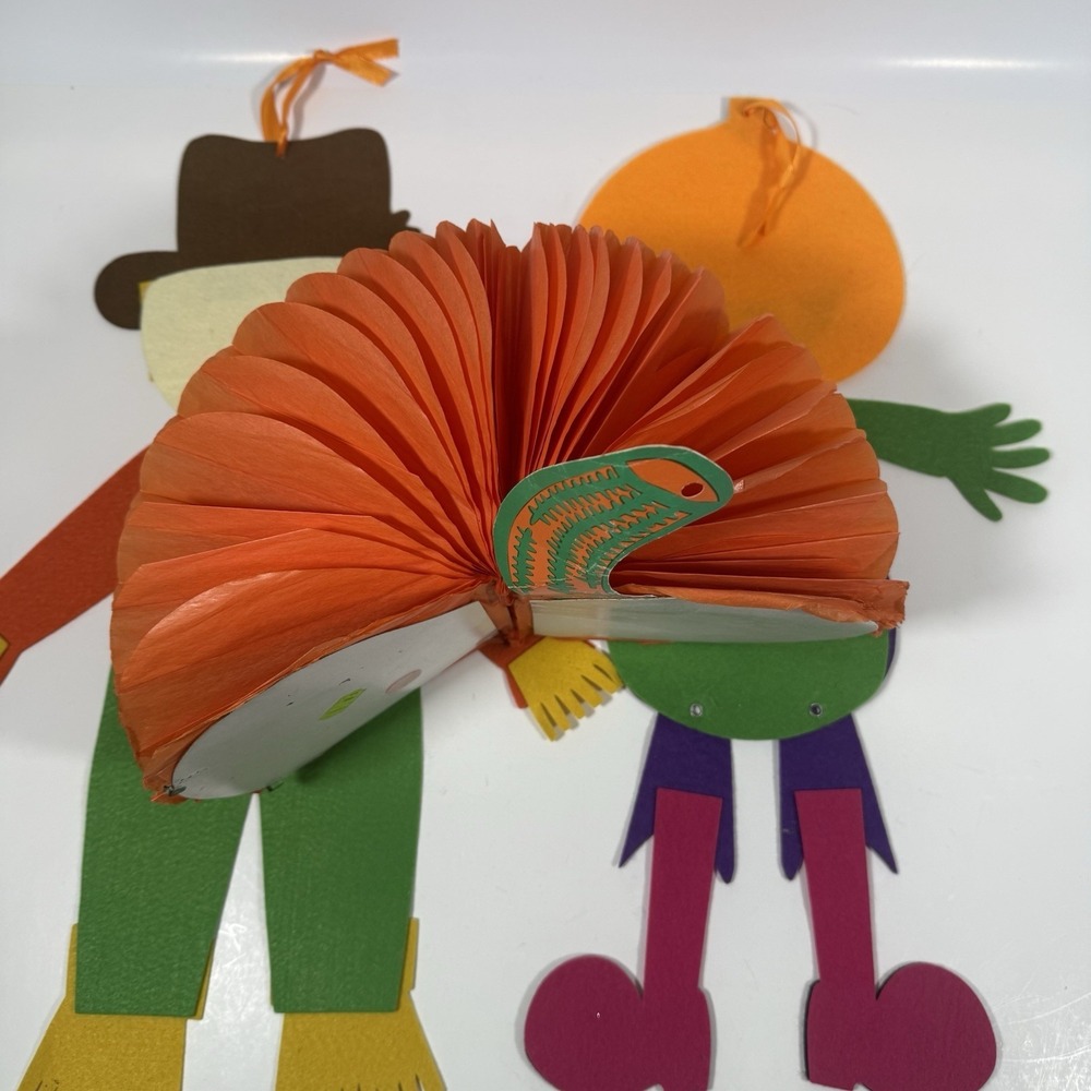 Unbranded Halloween Decor Set Multicolor Felt Scarecrow Pumpkin Trio - Picture 11 of 16